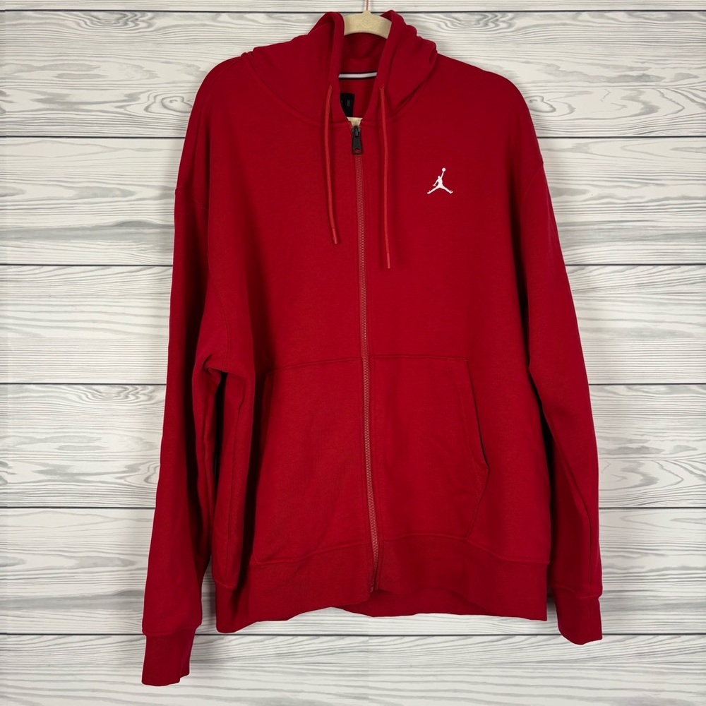 Men’s Air Jordan Red Zip Up Logo Jacket NWT Size XL